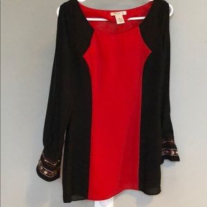 Red and Black Dress Tunic